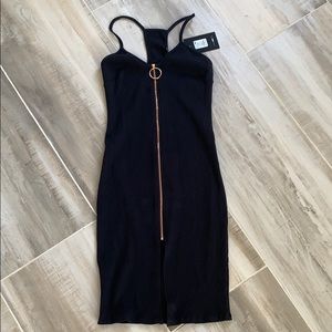 LAST CHANCE NWT Black zip up dress